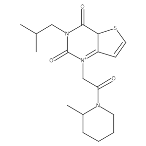1-[2-(2-methylpiperidin-1-yl)-2-oxoethyl]-3-(2-methylpropyl)-4aH-thieno[3,2-d]pyrimidin-1-ium-2,4-dione Structure