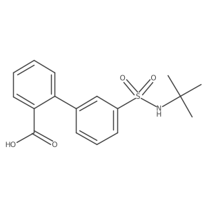 2-(3-t-Butylsulfamoylphenyl)benzoic acid结构式