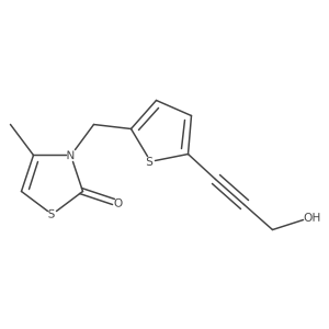 2(3H)-Thiazolone, 3-[[5-(3-hydroxy-1-propyn-1-yl)-2-thienyl]methyl]-4-methyl- Structure
