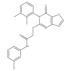 N-(3-chlorophenyl)-2-{[3-(2,3-dimethylphenyl)-4-oxo-3,4-dihydrothieno[3,2-d]pyrimidin-2-yl]sulfanyl}acetamide结构式