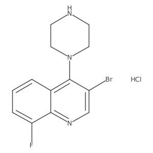 3-Bromo-8-fluoro-4-(piperazin-1-yl)quinoline hydrochloride Structure