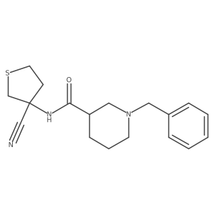 1-benzyl-N-(3-cyanothiolan-3-yl)piperidine-3-carboxamide Structure