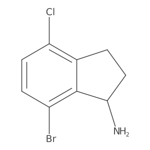 7-Bromo-4-chloro-2,3-dihydro-1H-inden-1-amine Structure