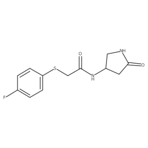2-((4-fluorophenyl)thio)-N-(5-oxopyrrolidin-3-yl)acetamide Structure