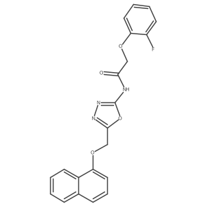 2-(2-fluorophenoxy)-N-(5-((naphthalen-1-yloxy)methyl)-1,3,4-oxadiazol-2-yl)acetamide Structure