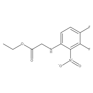 Ethyl 2-((3,4-difluoro-2-nitrophenyl)amino)acetate结构式