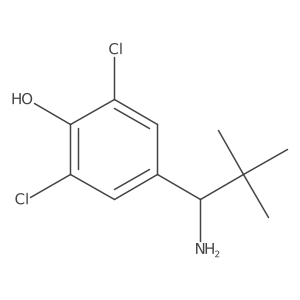 4-(1-Amino-2,2-dimethylpropyl)-2,6-dichlorophenol结构式