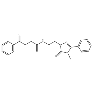 N-[2-[4-methyl-5-oxo-3-(2-pyridyl)-1,2,4-triazol-1-yl]ethyl]-4-oxo-4-phenyl-butanamide结构式