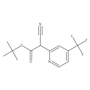 Tert-butyl 2-cyano-2-(4-(trifluoromethyl)pyridin-2-yl)acetate结构式