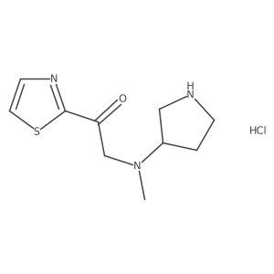(S)-2-(methyl(pyrrolidin-3-yl)amino)-1-(thiazol-2-yl)ethanone hydrochloride Structure