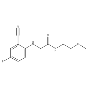 2-((2-Cyano-4-fluorophenyl)amino)-n-(2-methoxyethyl)acetamide Structure