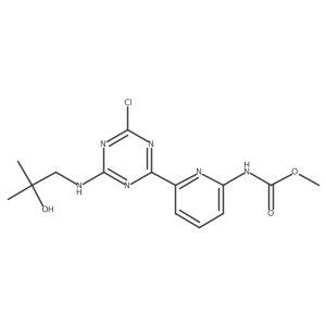 methyl N-[6-[4-chloro-6-[(2-hydroxy-2-methylpropyl)amino]-1,3,5-triazin-2-yl]pyridin-2-yl]carbamate Structure