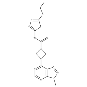 N-(5-(ethylthio)-1,3,4-thiadiazol-2-yl)-1-(3-methyl-3H-[1,2,3]triazolo[4,5-d]pyrimidin-7-yl)azetidine-3-carboxamide结构式