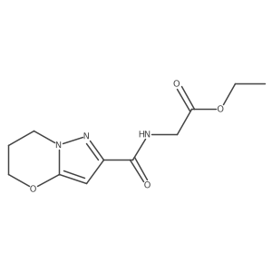ethyl 2-(6,7-dihydro-5H-pyrazolo[5,1-b][1,3]oxazine-2-carboxamido)acetate Structure