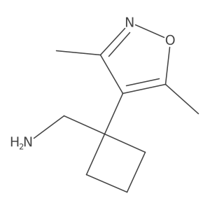 [1-(Dimethyl-1,2-oxazol-4-yl)cyclobutyl]methanamine结构式