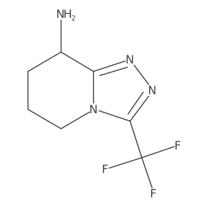 3-(Trifluoromethyl)-5,6,7,8-tetrahydro-[1,2,4]triazolo[4,3-a]pyridin-8-amine结构式