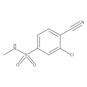 3-Chloro-4-cyano-N-methylbenzene-1-sulfonamide Structure