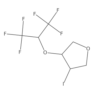 3-[(1,1,1,3,3,3-Hexafluoropropan-2-yl)oxy]-4-iodooxolane Structure
