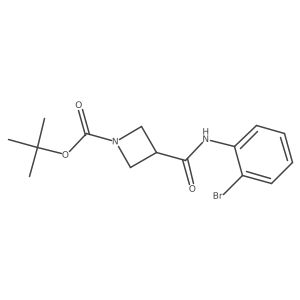 Tert-butyl 3-((2-bromophenyl)carbamoyl)azetidine-1-carboxylate结构式