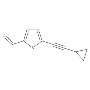 5-(2-Cyclopropylethynyl)thiophene-2-carbaldehyde结构式