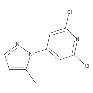 2,6-dichloro-4-(5-methyl-1H-pyrazol-1-yl)pyridine结构式
