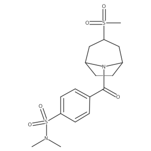 N,N-dimethyl-4-((1R,5S)-3-(methylsulfonyl)-8-azabicyclo[3.2.1]octane-8-carbonyl)benzenesulfonamide Structure