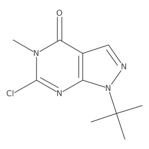 1-(tert-Butyl)-6-chloro-5-methyl-1H-pyrazolo[3,4-d]pyrimidin-4(5H)-one结构式