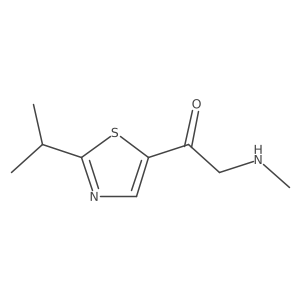 2-(Methylamino)-1-[2-(propan-2-yl)-1,3-thiazol-5-yl]ethan-1-one结构式