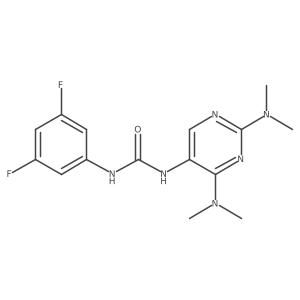1-(2,4-Bis(dimethylamino)pyrimidin-5-yl)-3-(3,5-difluorophenyl)urea结构式