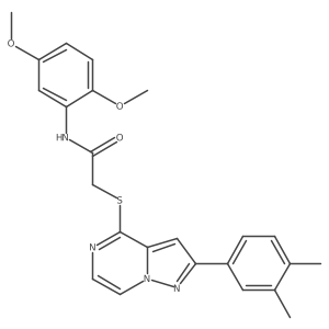 N-(2,5-Dimethoxyphenyl)-2-{[2-(3,4-dimethylphenyl)pyrazolo[1,5-A]pyrazin-4-YL]sulfanyl}acetamide结构式