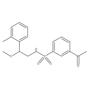 3-acetyl-N-(2-methoxy-2-(o-tolyl)ethyl)benzenesulfonamide Structure