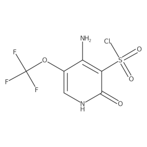4-Amino-2-hydroxy-5-(trifluoromethoxy)pyridine-3-sulfonyl chloride Structure