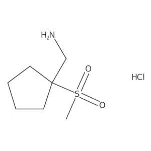 (1-Methanesulfonylcyclopentyl)methanamine hydrochloride结构式