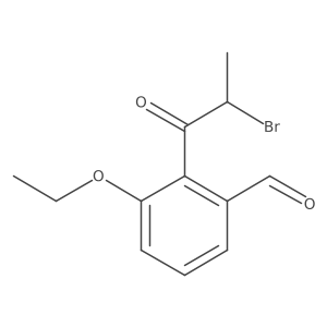 2-(2-Bromopropanoyl)-3-ethoxybenzaldehyde Structure