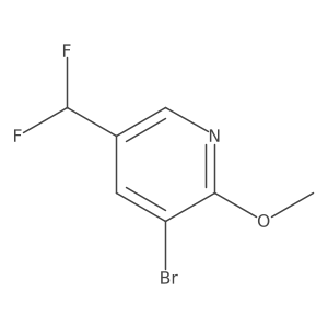 3-Bromo-5-(difluoromethyl)-2-methoxypyridine结构式