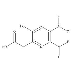 2-(Difluoromethyl)-5-hydroxy-3-nitropyridine-6-acetic acid结构式