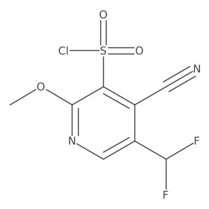 4-Cyano-5-(difluoromethyl)-2-methoxypyridine-3-sulfonyl chloride Structure