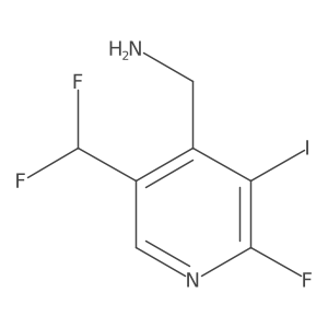 (5-(Difluoromethyl)-2-fluoro-3-iodopyridin-4-yl)methanamine Structure
