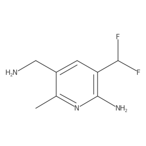 5-(aminomethyl)-3-(difluoromethyl)-6-methyl-pyridin-2-amine结构式