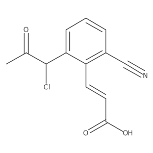 2-(1-Chloro-2-oxopropyl)-6-cyanocinnamic acid结构式