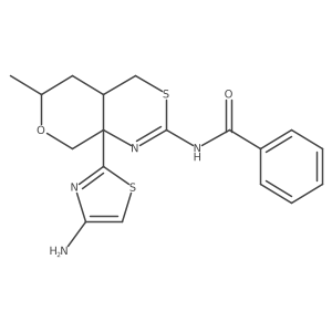 N-((4aR,6S,8aR)-8a-(4-aminothiazol-2-yl)-6-methyl-4,4a,5,6,8,8a-hexahydropyrano[3,4-d][1,3]thiazin-2-yl)benzamide Structure