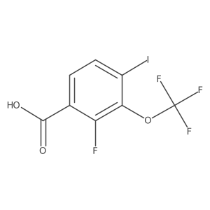 2-Fluoro-4-iodo-3-(trifluoromethoxy)benzoic acid结构式