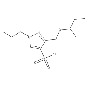 3-(sec-butoxymethyl)-1-propyl-1H-pyrazole-4-sulfonyl chloride结构式