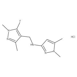 N-[(5-fluoro-1,3-dimethylpyrazol-4-yl)methyl]-1,5-dimethylpyrazol-3-amine;hydrochloride Structure