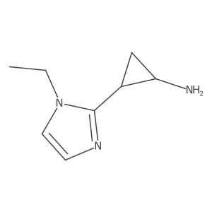 2-(1-ethyl-1H-imidazol-2-yl)cyclopropan-1-amine Structure