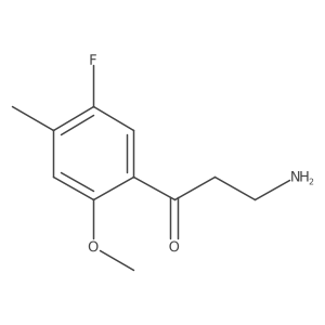 3-Amino-1-(5-fluoro-2-methoxy-4-methylphenyl)propan-1-one结构式