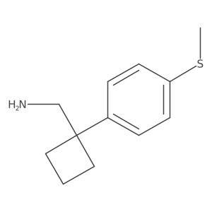 {1-[4-(Methylsulfanyl)phenyl]cyclobutyl}methanamine结构式
