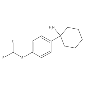 1-{4-[(Difluoromethyl)sulfanyl]phenyl}cyclohexan-1-amine Structure