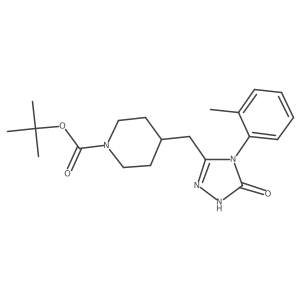 tert-butyl 4-((5-oxo-4-(o-tolyl)-4,5-dihydro-1H-1,2,4-triazol-3-yl)methyl)piperidine-1-carboxylate Structure