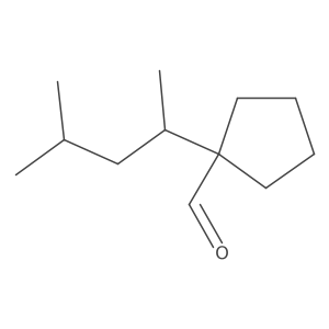 1-(4-Methylpentan-2-yl)cyclopentane-1-carbaldehyde Structure